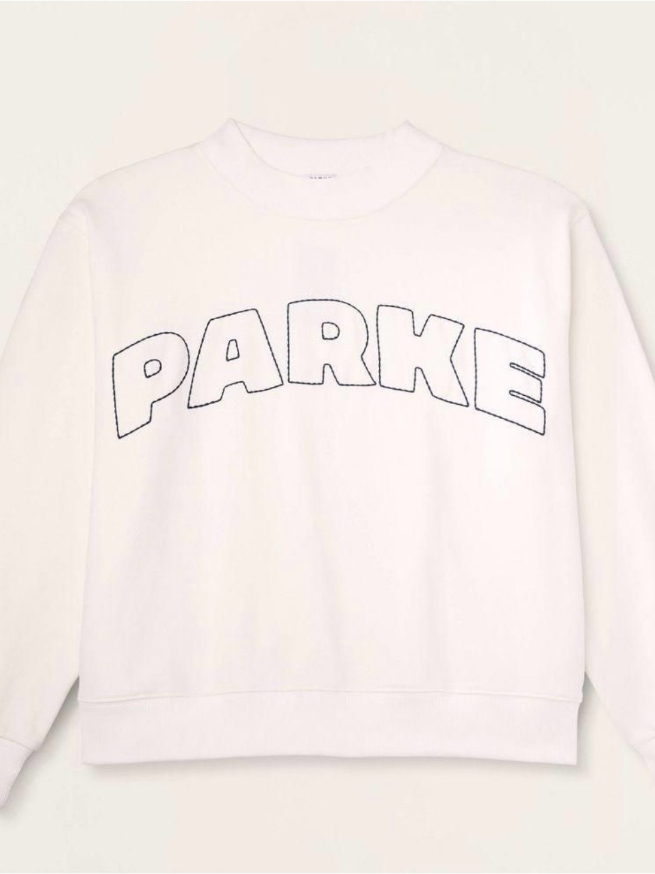 Parke White, Navy Blue Embroidered Logo Sweatshirt